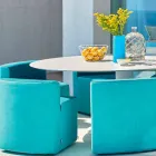 Varaschin Big In & Out Gartentisch + 8 moderne Design Sessel Viadurini