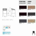 Varaschin Cricket Stuhl moderner Garten Aluminium, 2 Stück Viadurini