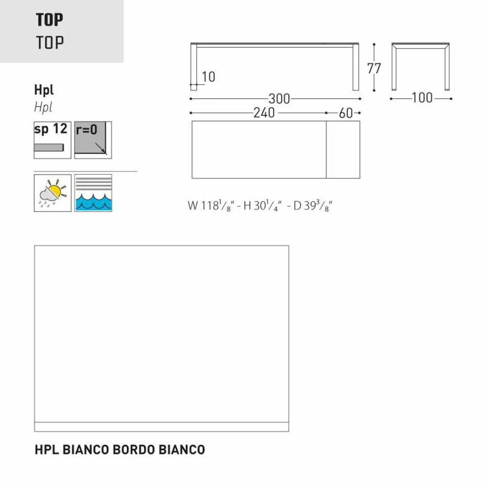 Varaschin Dolmen Gartentisch erweiterbar auf bis zu 380 cm Viadurini