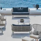 Varaschin Emma modernes zweisitziges gepolstertes Gartensofa Viadurini