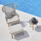 Outdoor-Fußstütze Varaschin Emma aus gepolstertem Stoff Viadurini