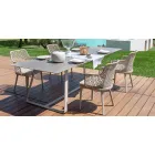Moderner Outdoor-Sessel Varaschin Emma aus Stoff und Aluminium Viadurini