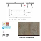 Varaschin Link-Tisch Gartentisch mit Teakholz Beinen, H65 cm Viadurini