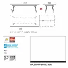 Varaschin Link-Tisch Gartentisch mit Teakholz Beinen, H65 cm Viadurini