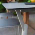 Varaschin Link-Tisch Gartentisch mit Teakholz Beinen, H65 cm Viadurini