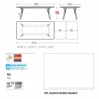 Varaschin Link-Garten Anschiebetisch mit Teakholz Beinen, H75 cm Viadurini