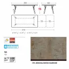 Varaschin Link-Garten Anschiebetisch mit Teakholz Beinen, H75 cm Viadurini