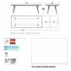 Varaschin Link-Garten Anschiebetisch mit Teakholz Beinen, H75 cm Viadurini