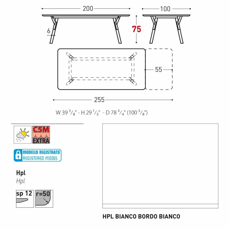 Varaschin Link-Garten Anschiebetisch mit Teakholz Beinen, H75 cm Viadurini