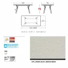 Varaschin Link-Garten Anschiebetisch mit Teakholz Beinen, H75 cm Viadurini