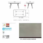 Varaschin Link-Garten Anschiebetisch mit Teakholz Beinen, H75 cm Viadurini