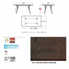 Varaschin Link-Garten Anschiebetisch mit Teakholz Beinen, H75 cm Viadurini