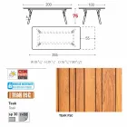 Varaschin Link-Garten Anschiebetisch mit Teakholz Beinen, H75 cm Viadurini