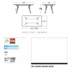 Varaschin Link-Garten Anschiebetisch mit Teakholz Beinen, H75 cm Viadurini