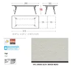 Varaschin Link moderner ausziehbarer Gartentisch, H 73,2 cm Viadurini