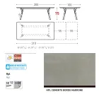 Varaschin Link moderner ausziehbarer Gartentisch, H 73,2 cm Viadurini