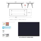 Varaschin Link moderner ausziehbarer Gartentisch, H 73,2 cm Viadurini