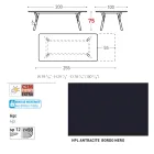 Varaschin Link moderner ausziehbarer Gartentisch, H 73,2 cm Viadurini