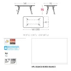 Varaschin Link moderner ausziehbarer Gartentisch, H 73,2 cm Viadurini