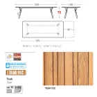 Varaschin Link moderner ausziehbarer Gartentisch, H 73,2 cm Viadurini