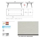 Varaschin Link moderner ausziehbarer Gartentisch, H 73,2 cm Viadurini