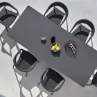 Varaschin Link moderner ausziehbarer Gartentisch, H 73,2 cm Viadurini