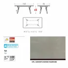 Varaschin Link-Gartentisch mit Teakholz Beinen, H 65 cm Viadurini