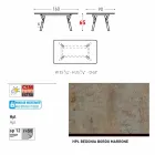 Varaschin Link-Gartentisch mit Teakholz Beinen, H 65 cm Viadurini