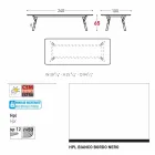 Varaschin Link-Gartentisch mit Teakholz Beinen, H 65 cm Viadurini