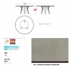 Varaschin Link Round Gartentisch mit Teak Beinen, H 65cm Viadurini