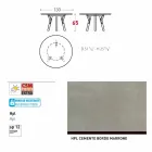 Varaschin Link Round Gartentisch mit Teak Beinen, H 65cm Viadurini