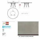 Varaschin Verbindungen Runder Tisch für Innen- / Außen-modernes Design, H 65 cm Viadurini