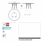 Varaschin verbindet Rundgartentisch mit Teak Beinen, H 75cm Viadurini