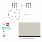 Varaschin verbindet Rundgartentisch mit Teak Beinen, H 75cm Viadurini