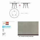 Varaschin verbindet Rundgartentisch mit Teak Beinen, H 75cm Viadurini