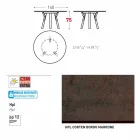 Varaschin verbindet Rundgartentisch mit Teak Beinen, H 75cm Viadurini