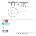 Varaschin verbindet Rundgartentisch mit Teak Beinen, H 75cm Viadurini