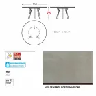 Varaschin Verbindungen Runder Tisch modernes Design Garten, H 75 cm Viadurini