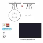 Varaschin Verbindungen Runder Tisch modernes Design Garten, H 75 cm Viadurini