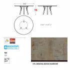 Varaschin Verbindungen Runder Tisch modernes Design Garten, H 75 cm Viadurini