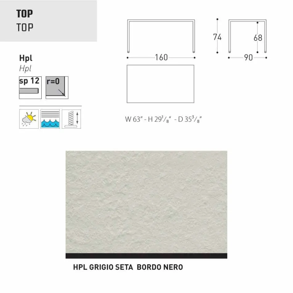 Varaschin Victor Tisch für den Innen-und Garten speisen, modernes Design Viadurini