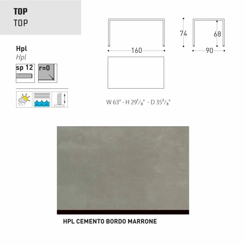 Varaschin Victor Tisch für den Innen-und Garten speisen, modernes Design Viadurini