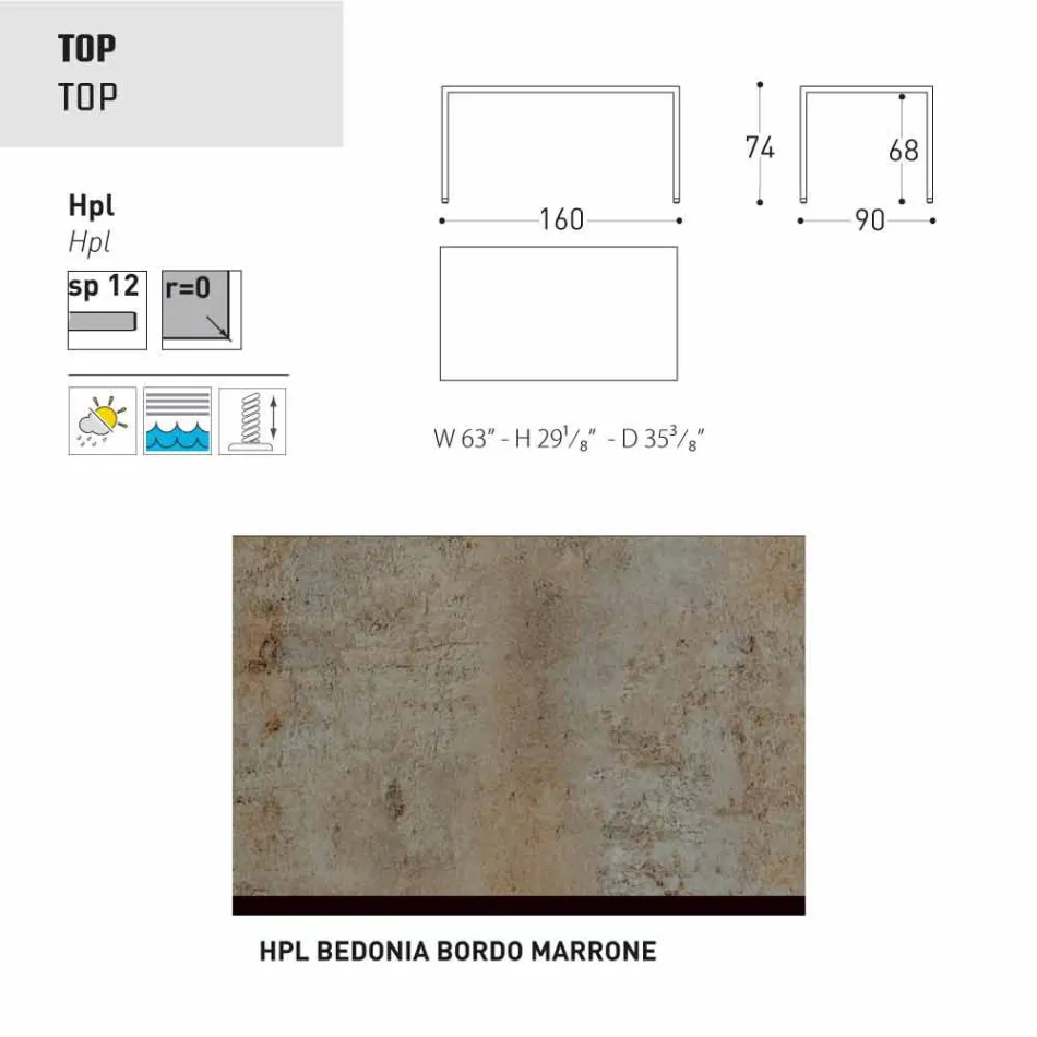 Varaschin Victor Tisch für den Innen-und Garten speisen, modernes Design Viadurini