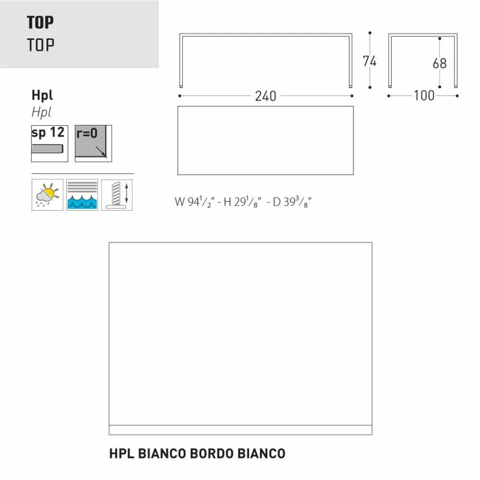 Varaschin Victor Tisch für den Innen-und Garten speisen, modernes Design Viadurini