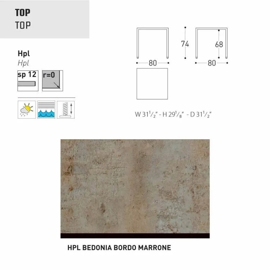 Varaschin Victor Tisch für den Innen-und Garten speisen, modernes Design Viadurini