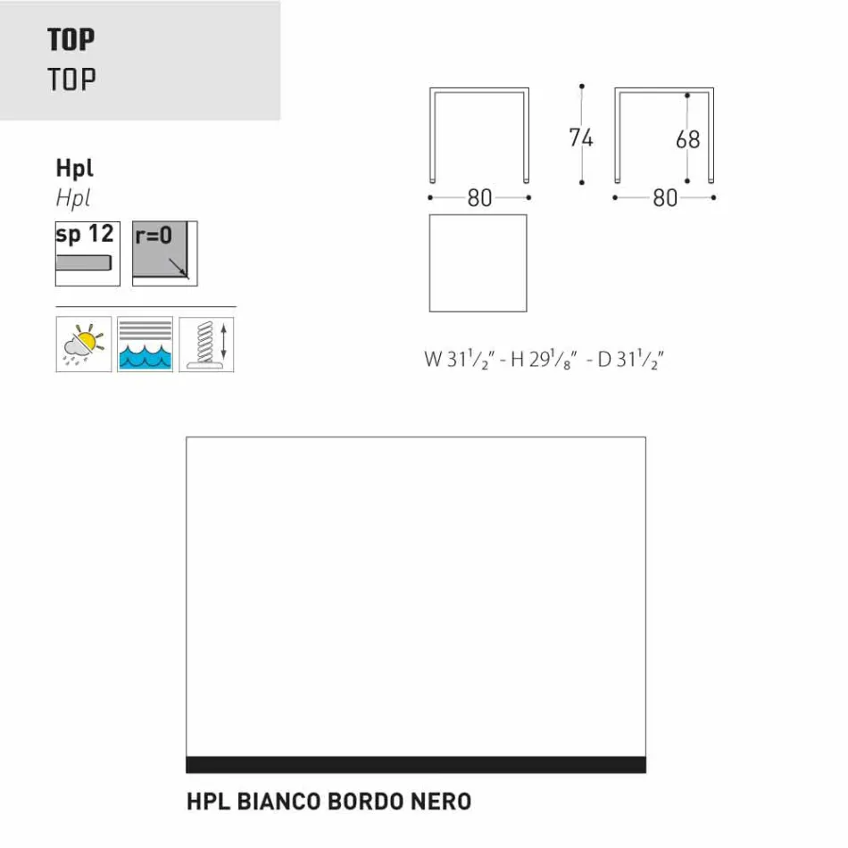 Varaschin Victor Tisch für den Innen-und Garten speisen, modernes Design Viadurini