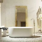 Freistehende Badewanne mit modernem Design, hergestellt in Italien Zollino Viadurini