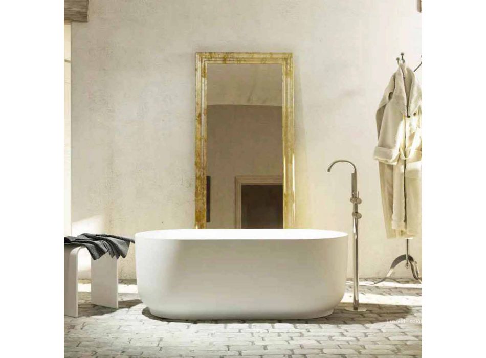 Freistehende Badewanne mit modernem Design, hergestellt in Italien Zollino Viadurini