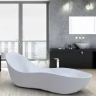 Badewanne freistehend lackiert, modernes Design, Welle Viadurini