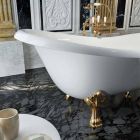 Freistehende Badewanne im klassischen Design, hergestellt in Italien, Fregona Viadurini